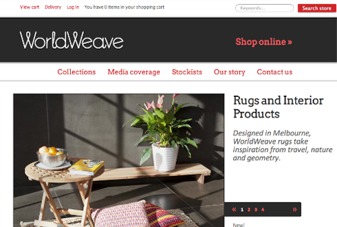 world weave website image